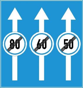 Biển báo DP.127b - Biển hết tốc độ tối đa cho phép theo biển ghép