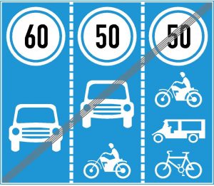 Biển báo DP.127c - Biển hết tốc độ tối đa cho phép theo biển ghép