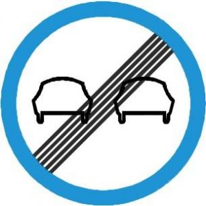 Biển báo DP.133 - Hết cấm vượt