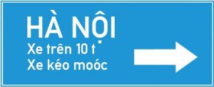 Biển báo I.417a - Chỉ hướng đường phải đi cho từng loại xe