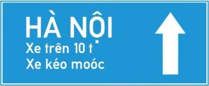 Biển báo I.417b - Chỉ hướng đường phải đi cho từng loại xe