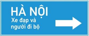 Biển báo I.417c - Chỉ hướng đường phải đi cho từng loại xe