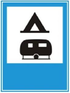 Biển báo I.433d - Báo hiệu nơi cắm trại, nhà nghỉ lưu động