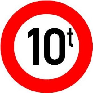 Biển báo P.115 - Hạn chế trọng tải toàn bộ xe