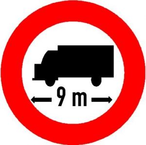 Biển báo P.119 - Hạn chế chiều dài xe