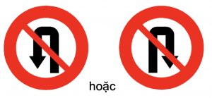Biển báo P.124a - Cấm quay đầu xe