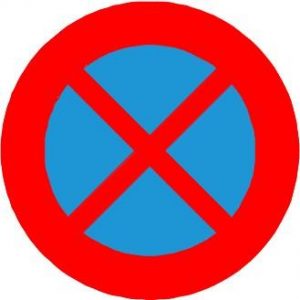 Biển báo P.130 - Cấm dừng xe và đỗ xe