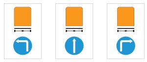 Biển báo R.310a,b,c - Hướng đi phải theo cho các xe chở hàng nguy hiểm