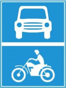 Biển báo R.403b - Đường dành cho xe ôtô, xe máy