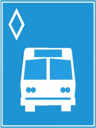 Biển báo R.403c - Đường dành cho xe buýt