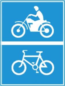 Biển báo R.403f - Đường dành cho xe máy và xe đạp
