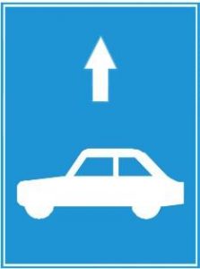 Biển báo R.412b - Làn đường dành riêng cho từng loại xe hoặc nhóm xe