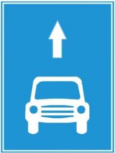 Biển báo R.412f - Làn đường dành riêng cho từng loại xe hoặc nhóm xe