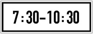 Biển báo S.508a - Biểu thị thời gian