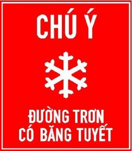 Biển báo S.510a - Chú ý đường trơn có băng tuyết