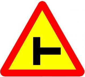 Biển báo W.205b - Đường giao nhau