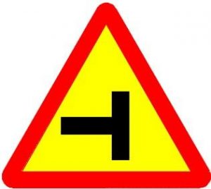 Biển báo W.205c - Đường giao nhau