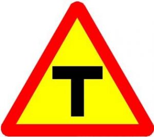 Biển báo W.205d - Đường giao nhau