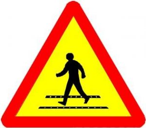 Biển báo W.224 - Đường người đi bộ cắt ngang