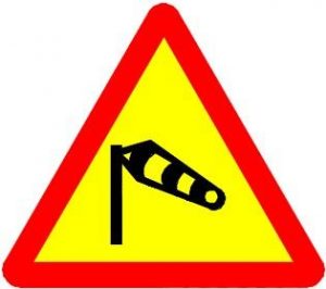 Biển báo W.232 - Gió ngang