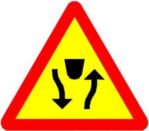 Biển báo W.235 - Đường đôi