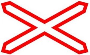 Biển báo W.242a - Nơi đường sắt giao vuông góc với đường bộ